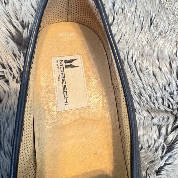 Moreschi Leather Men's Loafers Italian Black Italy Men’s 9 - Picture 7 of 10